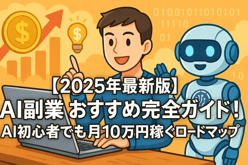 【2025年最新版】AI副業 おすすめ完全ガイド!AI初心者でも月10万円稼ぐロードマップ