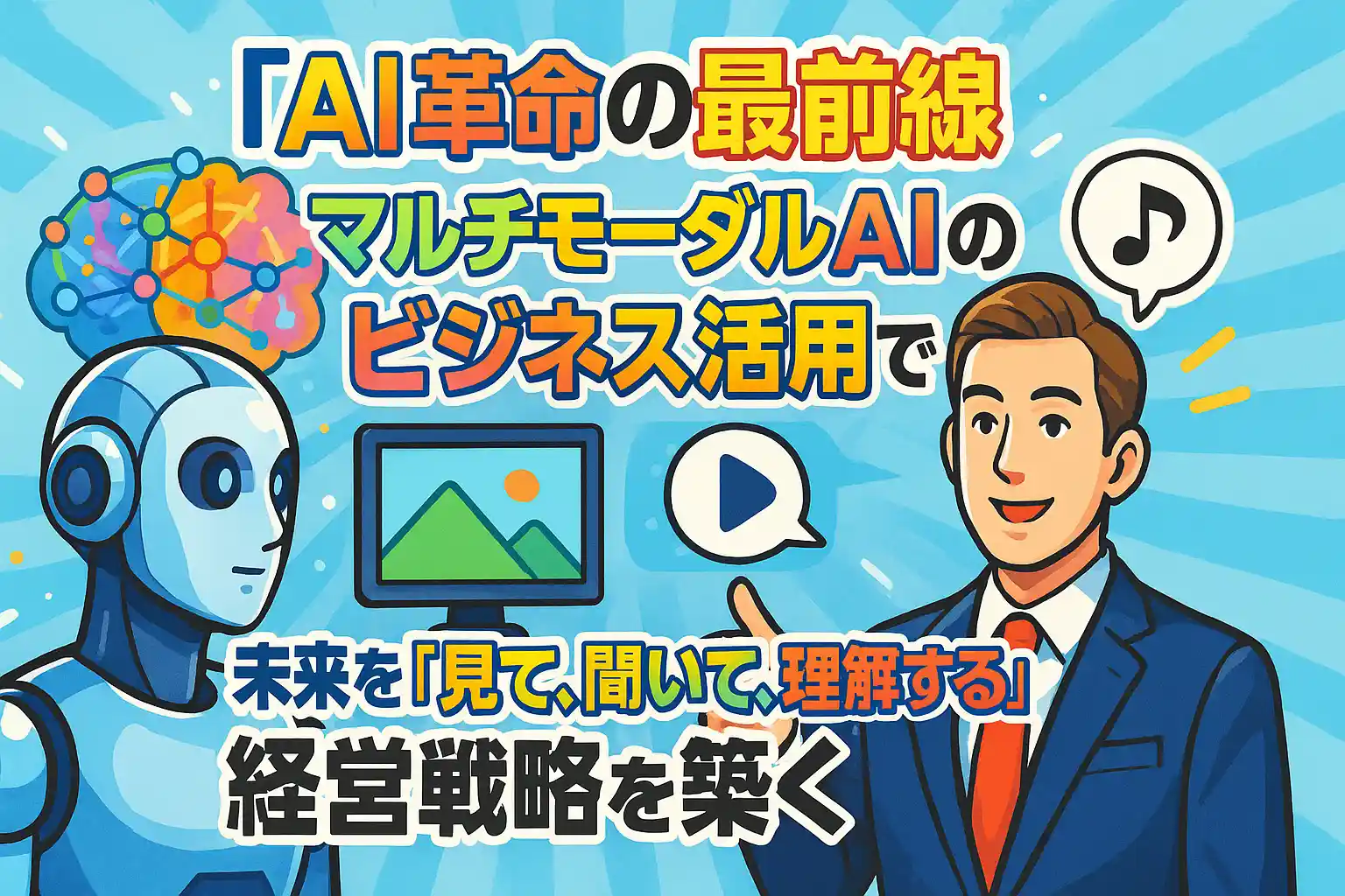 【AI革命の最前線】マルチモーダルAIのビジネス活用で、未来を「見て、聞いて、理解する」経営戦略を築く