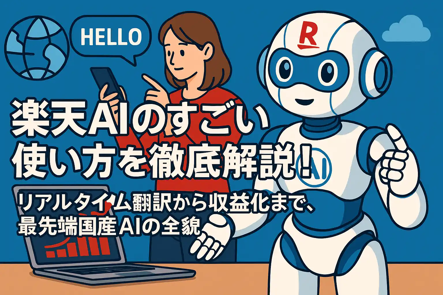 楽天AIのすごい使い方を徹底解説！リアルタイム翻訳から収益化まで、最先端国産AIの全貌